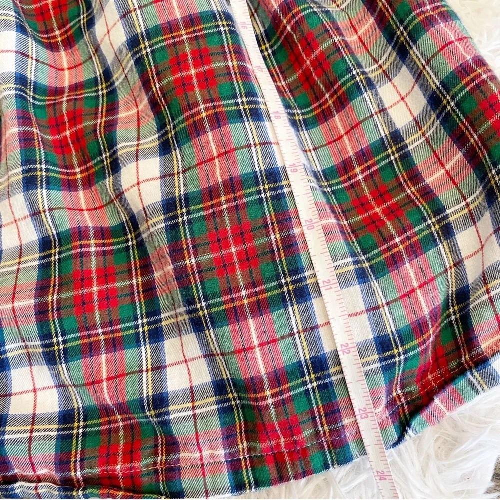 GAP Kids Christmas Dress Plaid Tartan Smocked Small 6 7 Festive Church Cozy